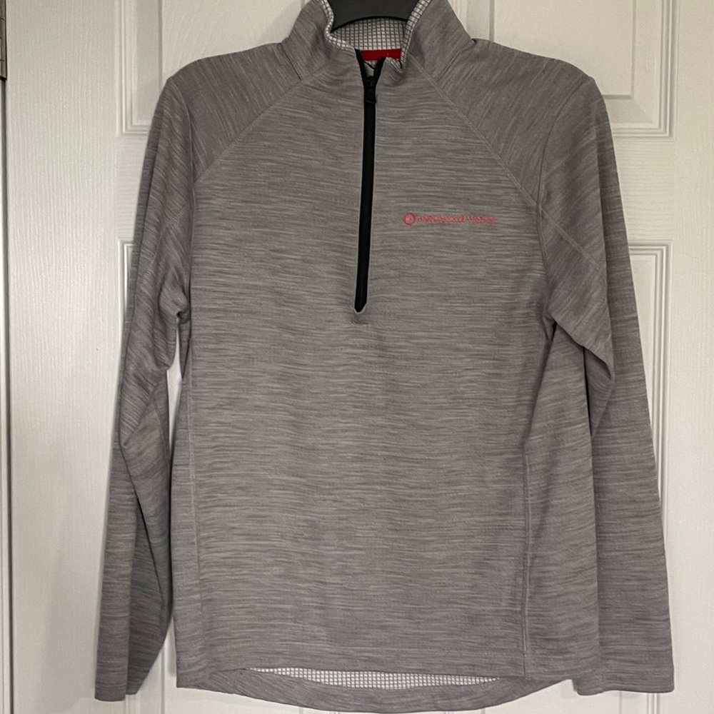 Vineyard Vines, Mens Size XS, Sankaty Performance Quarter Zip, Gray.